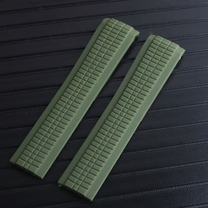 New 21mm Curved Silicone Rubber Watchband For SP0008A, SP0006Q